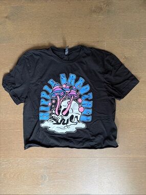 Hippie Salvatore 2023 tour Black Graphic Mushroom Tee